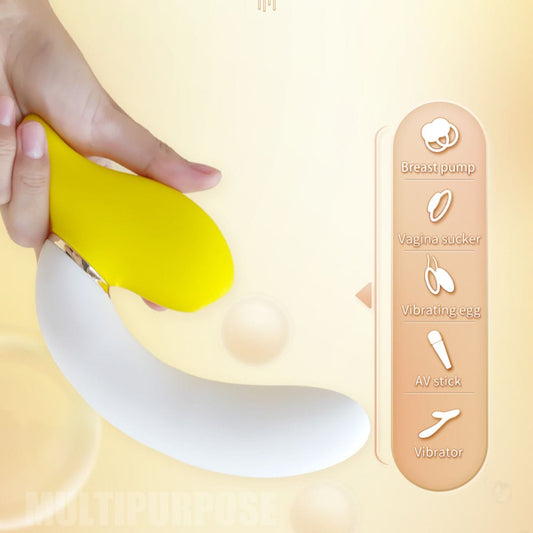 Rotating Banana Vibrator Sucking Double Vibration Masturbation Sex Toy