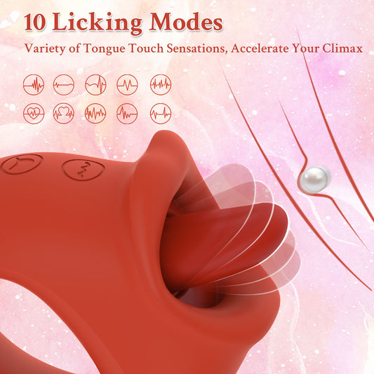 Red Cufflinks Honey Tongue Women's Vibrating Tongue Licking Masturbation Device
