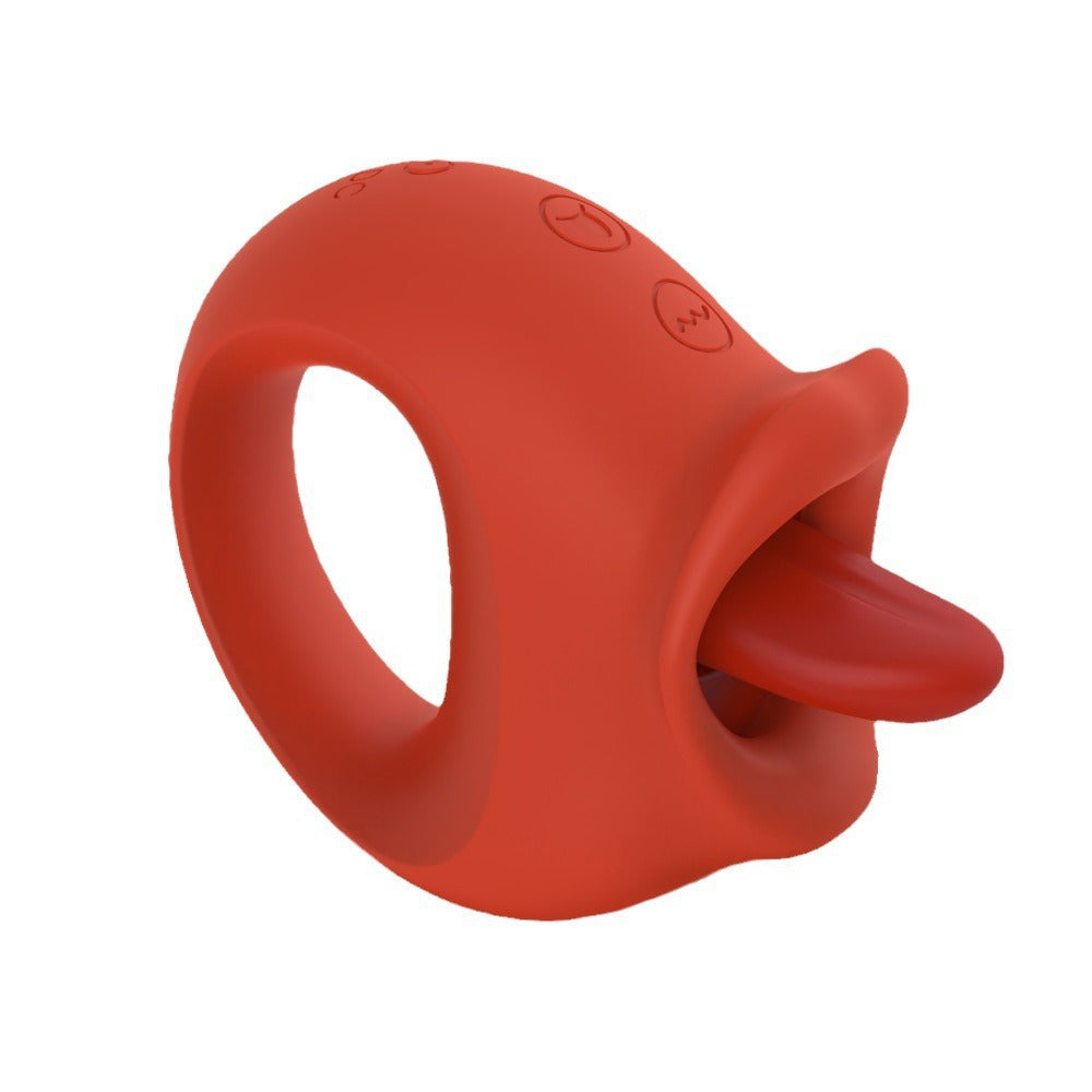 Red Cufflinks Honey Tongue Women's Vibrating Tongue Licking Masturbation Device