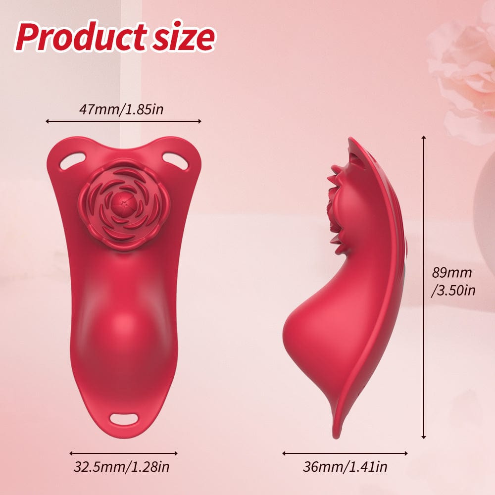 Rose Wearalbe Clitoral Massage Vibrator with Panty & Remote Control
