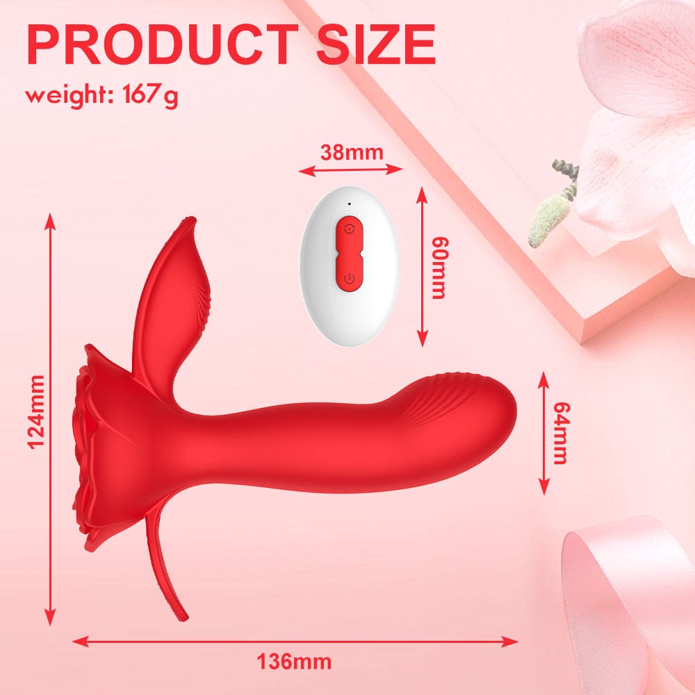 Rose Wearable Double Stimulation G Spot Vibrator