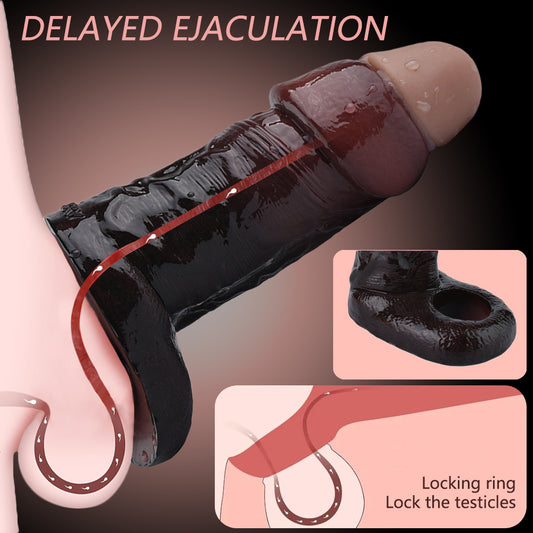 Male simulated penis hollow penis cover bold and lengthened