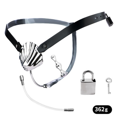 Shell Chastity Cage With Strap-On