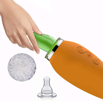 Carrot Vibrator Female Masturbator Heating Sucking Licker