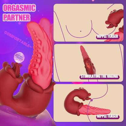 3 in 1 Rose Muncher Octopus Tentacle Swinging G-spot Vibrator