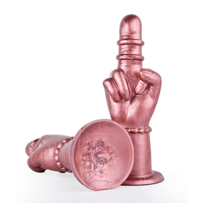 Middle finger penis anal plug colored silicone manual thruster stick flirting men and women masturbation