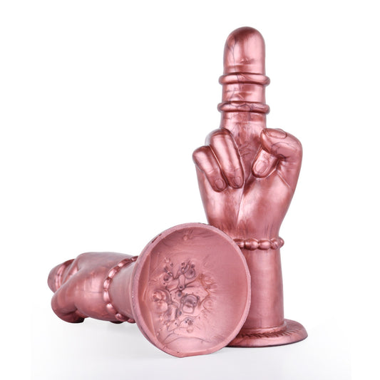 Middle finger penis anal plug colored silicone manual thruster stick flirting men and women masturbation