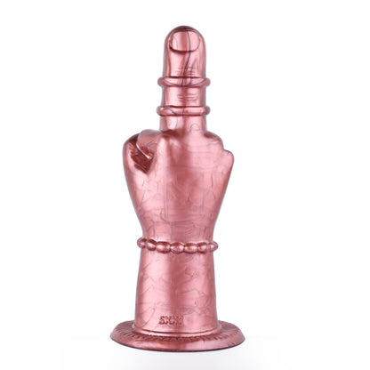 Middle finger penis anal plug colored silicone manual thruster stick flirting men and women masturbation