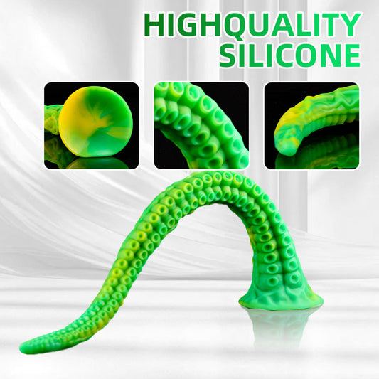 Colorful Octopus Anal Plug Whip – Extra-Long Deep Insertion Expander for Men & Women, SM Anal Toy
