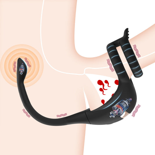 APP Remote Control Double Ring Silicone Butt Plug