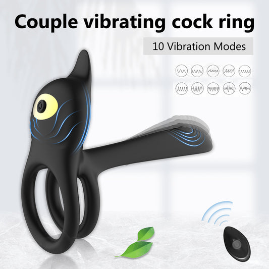 Wireless Remote Control Vibration Horseshoe Ring Male And Female Co-shock Device