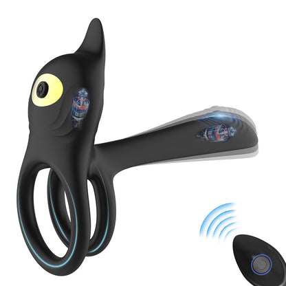 Wireless Remote Control Vibration Horseshoe Ring Male And Female Co-shock Device
